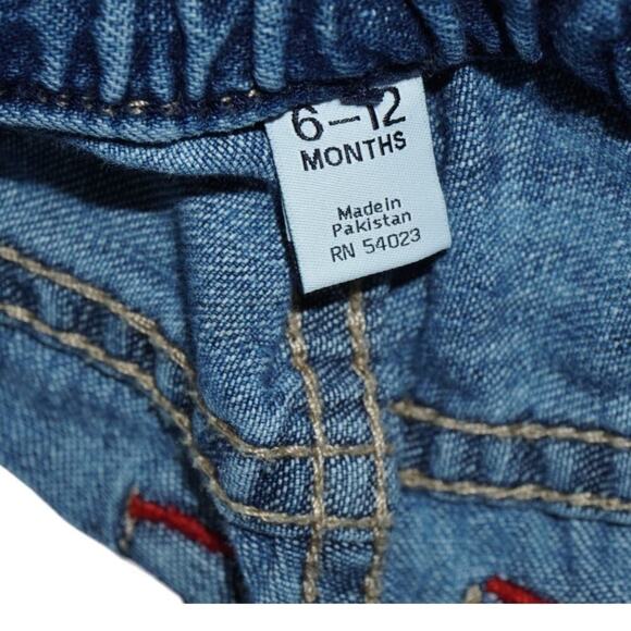 Vintage Baby Gap 1969 Jeans 6–12 Months – Embroidered Dragon Denim Y2K Style - Picture 5 of 7